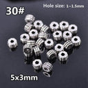 50pcs Tibetan Silver Alloy Spacer Beads Set for Handmade Jewelry Crafts  ourlum.com 30 United State 