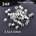 50pcs Tibetan Silver Alloy Spacer Beads Set for Handmade Jewelry Crafts  ourlum.com 34 United State 