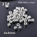 50pcs Tibetan Silver Alloy Spacer Beads Set for Handmade Jewelry Crafts  ourlum.com 37 United State 