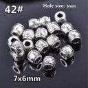 50pcs Tibetan Silver Alloy Spacer Beads Set for Handmade Jewelry Crafts  ourlum.com 42 United State 