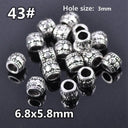 50pcs Tibetan Silver Alloy Spacer Beads Set for Handmade Jewelry Crafts  ourlum.com 43 United State 