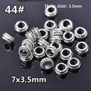 50pcs Tibetan Silver Alloy Spacer Beads Set for Handmade Jewelry Crafts  ourlum.com 44 United State 