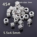 50pcs Tibetan Silver Alloy Spacer Beads Set for Handmade Jewelry Crafts  ourlum.com 45 United State 