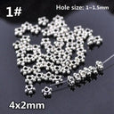 50pcs Tibetan Silver Alloy Spacer Beads Set for Handmade Jewelry Crafts  ourlum.com 1 United State 