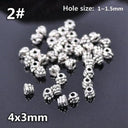 50pcs Tibetan Silver Alloy Spacer Beads Set for Handmade Jewelry Crafts  ourlum.com 2 United State 