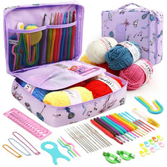 Crochet Organizer Kit for Portable DIY Knitting - Beginner's Set