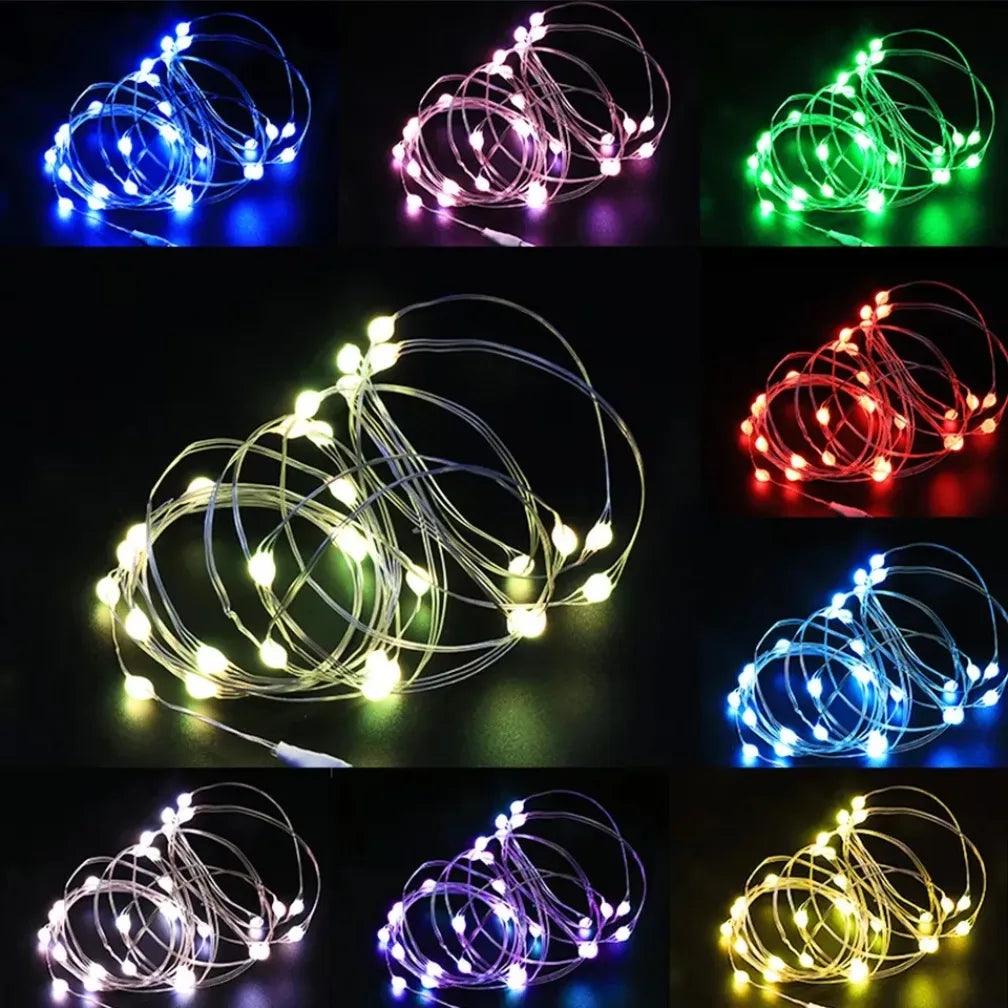 5-Meter Waterproof LED Copper Wire Fairy Lights - Battery Operated String Lights for DIY Wedding, Party, Christmas Decor  ourlum.com   