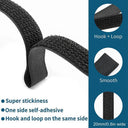 Adjustable Nylon Hook and Loop Straps Bundle Kit with Metal Buckles - 5M Cut-to-Length Cord Organizer  ourlum.com   