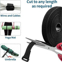 Adjustable Nylon Hook and Loop Straps Bundle Kit with Metal Buckles - 5M Cut-to-Length Cord Organizer  ourlum.com   