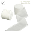 Silk Chiffon Frayed Ribbon Roll for Wedding Decor and DIY Crafts  ourlum.com 5 4CMX5M 