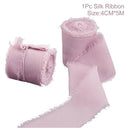 Silk Chiffon Frayed Ribbon Roll for Wedding Decor and DIY Crafts  ourlum.com 6 4CMX5M 