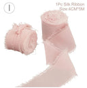 Silk Chiffon Frayed Ribbon Roll for Wedding Decor and DIY Crafts  ourlum.com 7 4CMX5M 