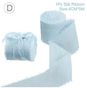 Silk Chiffon Frayed Ribbon Roll for Wedding Decor and DIY Crafts  ourlum.com 10 4CMX5M 