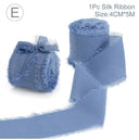 Silk Chiffon Frayed Ribbon Roll for Wedding Decor and DIY Crafts  ourlum.com 11 4CMX5M 