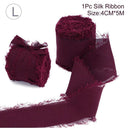 Silk Chiffon Frayed Ribbon Roll for Wedding Decor and DIY Crafts  ourlum.com 12 4CMX5M 