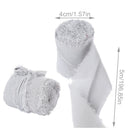 Silk Chiffon Frayed Ribbon Roll for Wedding Decor and DIY Crafts  ourlum.com 27 4CMX5M 