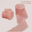 Silk Chiffon Frayed Ribbon Roll for Wedding Decor and DIY Crafts  ourlum.com 31 4CMX5M 