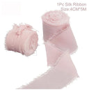 Silk Chiffon Frayed Ribbon Roll for Wedding Decor and DIY Crafts  ourlum.com 30 4CMX5M 