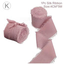 Silk Chiffon Frayed Ribbon Roll for Wedding Decor and DIY Crafts  ourlum.com 1 4CMX5M 