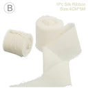 Silk Chiffon Frayed Ribbon Roll for Wedding Decor and DIY Crafts  ourlum.com 2 4CMX5M 