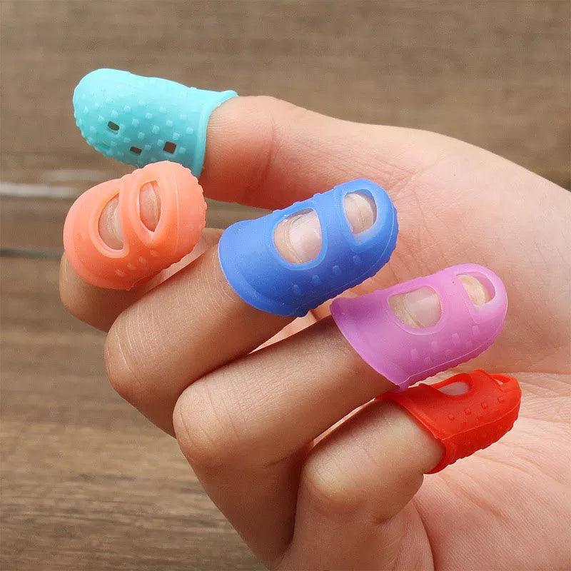5-Pack Silicone Thimble Set for DIY Crafts and Sewing - Breathable Finger Protectors  ourlum.com   