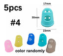 5-Pack Silicone Thimble Set for DIY Crafts and Sewing - Breathable Finger Protectors  ourlum.com 4  