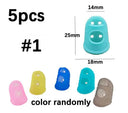 5-Pack Silicone Thimble Set for DIY Crafts and Sewing - Breathable Finger Protectors  ourlum.com 1  