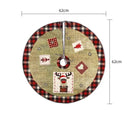 Whimsical 62CM Christmas Tree Skirt with Elk/Santa Prints - Festive Home Decor for Xmas Cheer  ourlum.com Style 7  