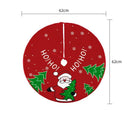 Whimsical 62CM Christmas Tree Skirt with Elk/Santa Prints - Festive Home Decor for Xmas Cheer  ourlum.com Style 1  