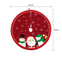 Whimsical 62CM Christmas Tree Skirt with Elk/Santa Prints - Festive Home Decor for Xmas Cheer  ourlum.com Style 4  