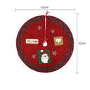 Whimsical 62CM Christmas Tree Skirt with Elk/Santa Prints - Festive Home Decor for Xmas Cheer  ourlum.com Style 5  