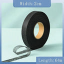 White Double Sided Interlining Adhesive Tape - DIY Sewing Accessory for Fabric Fusion  ourlum.com 2cm Black  