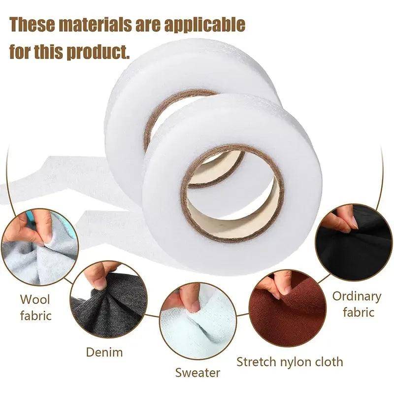 White Double Sided Interlining Adhesive Tape - DIY Sewing Accessory for Fabric Fusion  ourlum.com   