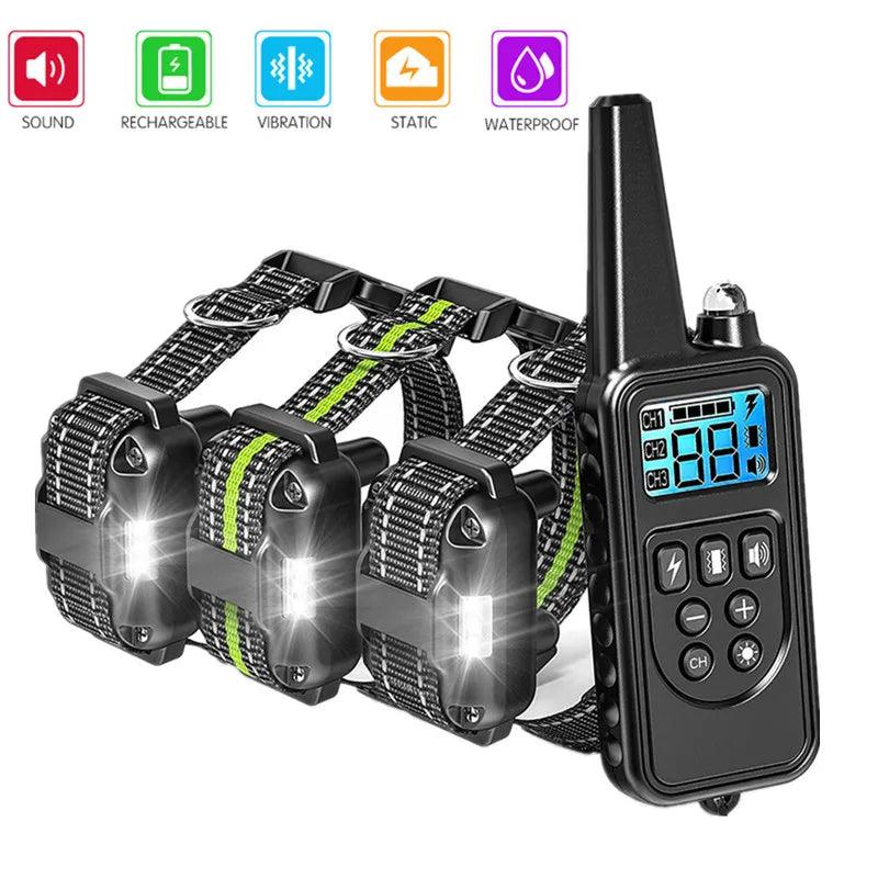 800m Waterproof Dog Training Collar with Remote Control - Advanced Shock & Vibration Modes  ourlum.com   
