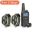 800m Waterproof Dog Training Collar with Remote Control - Advanced Shock & Vibration Modes  ourlum.com For 2 dogs 1 EU Plug United State