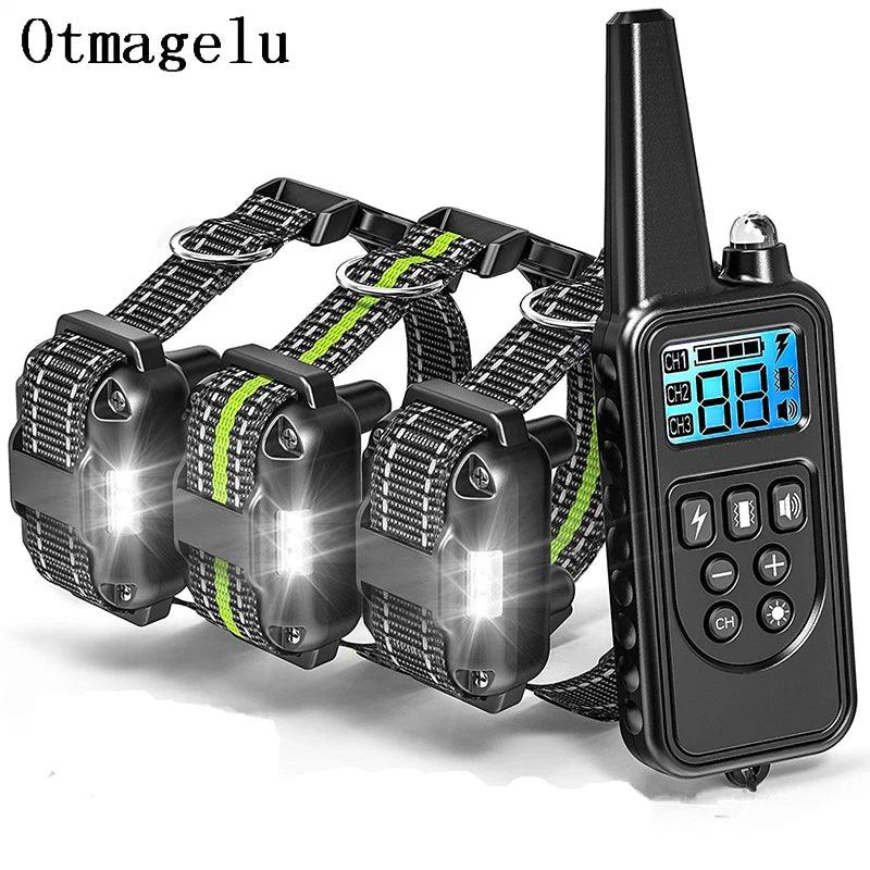 800m Waterproof Remote Dog Training Collar with LCD Display and Multiple Training Modes  ourlum.com   
