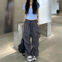 Women Y2K Streetwear Cargo Pants High Waist Baggy Trousers