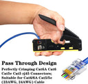 ZoeRax RJ45 Pass Through Crimper: Efficient Cat6 Cat5e Ethernet Tool  ourlum.com   