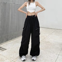 Women Y2K Streetwear Cargo Pants High Waist Baggy Trousers