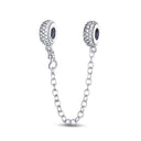 Daisy Sterling Silver Clip Charms with Authentic CZ Detailing