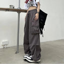 Women Y2K Streetwear Cargo Pants High Waist Baggy Trousers