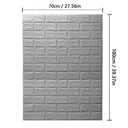 3D Brick Pattern Self-Adhesive Waterproof Wall Sticker Home Decor  ourlum.com Sliver 5pcs-70cmX1m 