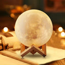 8cm Moon Lamp LED Night Light Battery Powered With Stand Starry Lamp Bedroom Decor Night Lights Kids Gift Moon Lamp  ourlum.com   