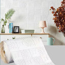 3D Brick Pattern Self-Adhesive Waterproof Wall Sticker Home Decor  ourlum.com White-2 5pcs-70cmX1m 