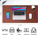 Desk Mat Waterproof PVC Mouse Pad Leather Desk Cover Pink