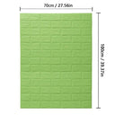 3D Brick Pattern Self-Adhesive Waterproof Wall Sticker Home Decor  ourlum.com Green 5pcs-70cmX1m 