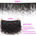 Brazilian Body Wave Human Hair Bundle with Customizable Lace Frontal