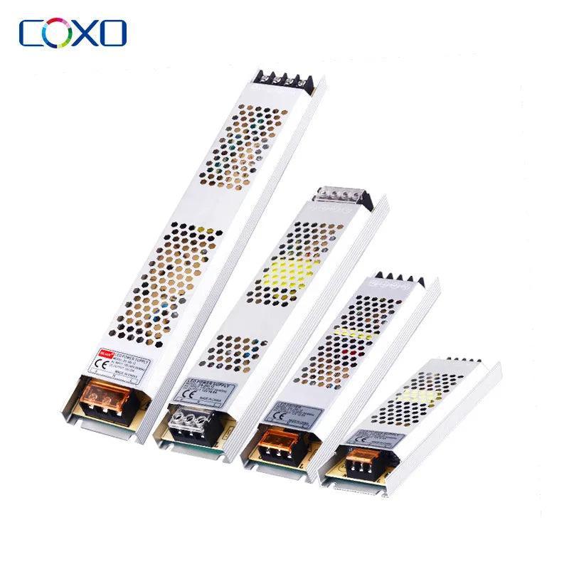 Slim LED Strip Lights Power Supply 12V 24V Transformer 100W 150W 200W AC180-260V Driver  ourlum.com 12V 100W 