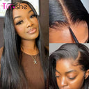 Glueless Lace Front Brazilian Human Hair Wig Bone Straight