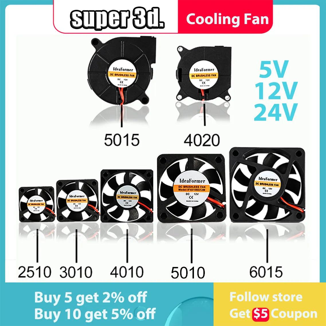 Cooling Turbo Fan: Brushless Technology for Versatile 3D Printing  ourlum.com   